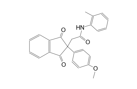 2-[2-(4-methoxyphenyl)-1,3-dioxo-2,3-dihydro-1H-inden-2-yl]-N-(2-methylphenyl)acetamide