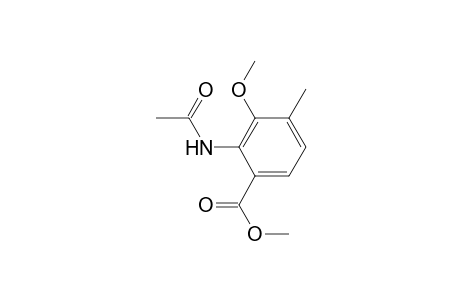 Benzoic acid, 2-(acetylamino)-3-methoxy-4-methyl-, methyl ester