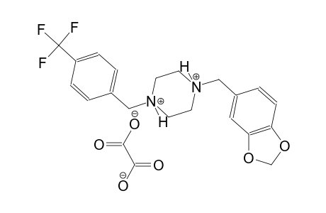 1-(1,3-benzodioxol-5-ylmethyl)-4-[4-(trifluoromethyl)benzyl]piperazinediium oxalate