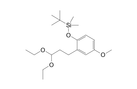 3-[2-(tert-Butyldimethylsilyloxy)-5-methoxyphenyl]-1,1-diethoxypropane