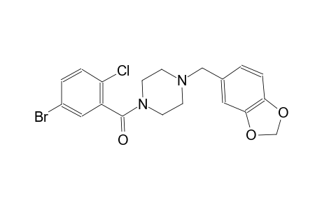1-(1,3-benzodioxol-5-ylmethyl)-4-(5-bromo-2-chlorobenzoyl)piperazine