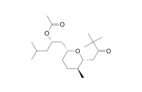 (2R*,3S*,6R*)-6-[(2S*)-2-acetoxy-4-methylpentyl]-2-(3,3-dimethyl-2-oxobutyl)-3-methyltetrahydropyran