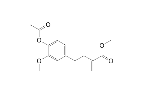 2-[2-(4-acetoxy-3-methoxy-phenyl)ethyl]acrylic acid ethyl ester