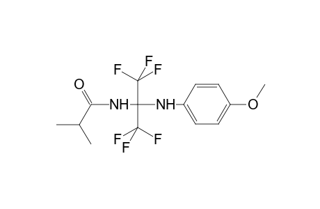 N-{1,1,1,3,3,3-hexafluoro-2-[(4-methoxyphenyl)amino]propan-2-yl}-2-methylpropanamide