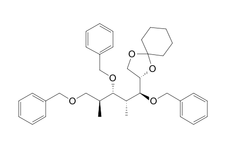 (3S)-3-[(1S,2R,3S,4S)-1,3,5-tribenzoxy-2,4-dimethyl-pentyl]-1,4-dioxaspiro[4.5]decane