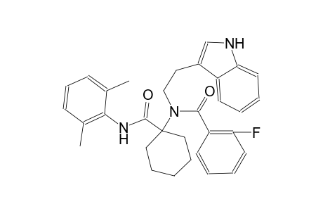 N-[1-[(2,6-dimethylanilino)-oxomethyl]cyclohexyl]-2-fluoro-N-[2-(1H-indol-3-yl)ethyl]benzamide