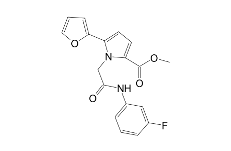 1H-Pyrrole-2-carboxylic acid, 1-[2-[(3-fluorophenyl)amino]-2-oxoethyl]-5-(2-furanyl)-, methyl ester