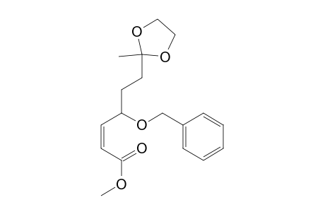 Methyl (Z)-7-Oxo-4-(benzyloxy)-2-octenoate Ethylene Ketal