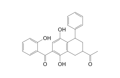 3-Acetyl-6-(o-hydroxybenzoyl)-1-phenyl-5,8-dihydroxytetralin