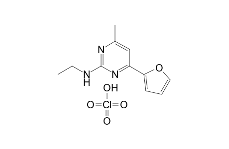 2-(ethylamino)-6-(2-furyl)-4-methylpyrimidine perchlorate