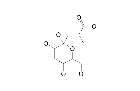 2-METHYL-3-(4,5,7-TRIHYDROXY-8-HYDROXYMETHYLTETRAHYDRO-6H-4-PYRANYL)-2-PROPENOIC-ACID
