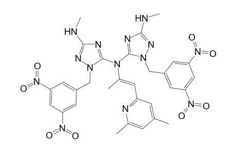 1-(4,6-Dimethyl-2-pyridiyl)-2-{N,N-bis[2-(3,5-dinitrobenzyl)-5-methylamino-1,2,4-trazol-3-yl]}amionopropene