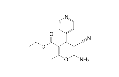 4H-Pyran-3-carboxylic acid, 6-amino-5-cyano-2-methyl-4-(4-pyridyl)-, ethyl ester