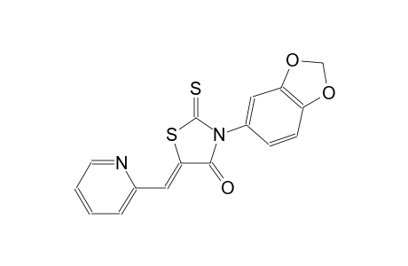 (5Z)-3-(1,3-benzodioxol-5-yl)-5-(2-pyridinylmethylene)-2-thioxo-1,3-thiazolidin-4-one