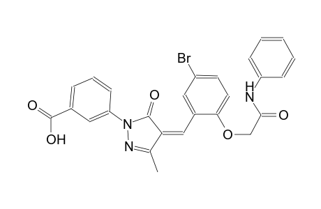 3-{(4Z)-4-[2-(2-anilino-2-oxoethoxy)-5-bromobenzylidene]-3-methyl-5-oxo-4,5-dihydro-1H-pyrazol-1-yl}benzoic acid