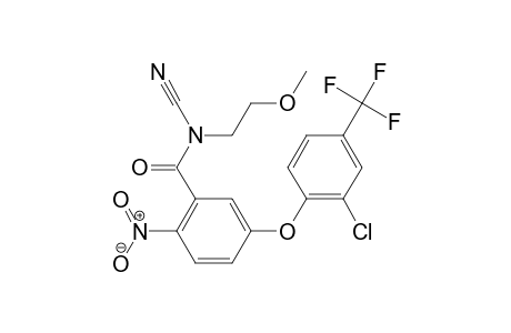 Benzamide, 5-[2-chloro-4-(trifluoromethyl)phenoxy]-N-cyano-N-(2-methoxyethyl)-2-nitro-