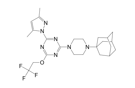 1,3,5-triazine, 2-(3,5-dimethyl-1H-pyrazol-1-yl)-4-(4-tricyclo[3.3.1.1~3,7~]dec-1-yl-1-piperazinyl)-6-(2,2,2-trifluoroethoxy)-