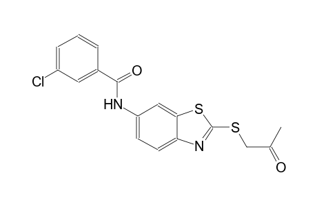 3-chloro-N-{2-[(2-oxopropyl)sulfanyl]-1,3-benzothiazol-6-yl}benzamide