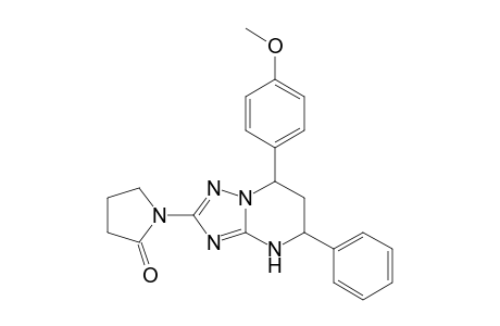 1-[7-(4-Methoxyphenyl)-5-phenyl-4,5,6,7-tetrahydro[1,2,4]triazolo[1,5-a]pyrimidin-2-yl]pyrrolidin-2-one