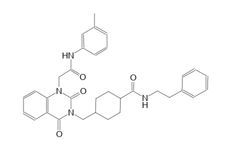 4-[(2,4-dioxo-1-[2-oxo-2-(3-toluidino)ethyl]-1,4-dihydro-3(2H)-quinazolinyl)methyl]-N-(2-phenylethyl)cyclohexanecarboxamide