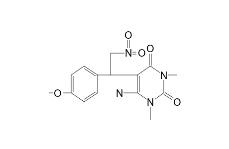 6-amino-1,3-dimethyl-5-[p-methoxy-alpha-(nitromethyl)benzyl]uracil