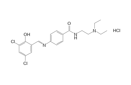 p-[(3,5-dichlorosalicylidene)amino]-N-[2-(diethylamino)ethyl]benzamide, monohydrochloride