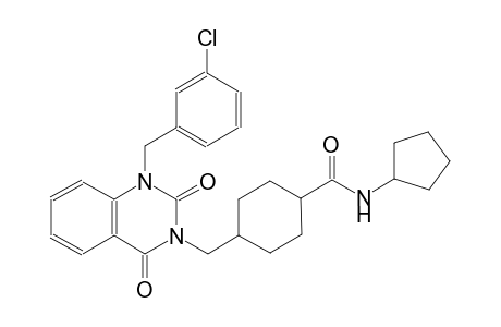 4-[(1-(3-chlorobenzyl)-2,4-dioxo-1,4-dihydro-3(2H)-quinazolinyl)methyl]-N-cyclopentylcyclohexanecarboxamide