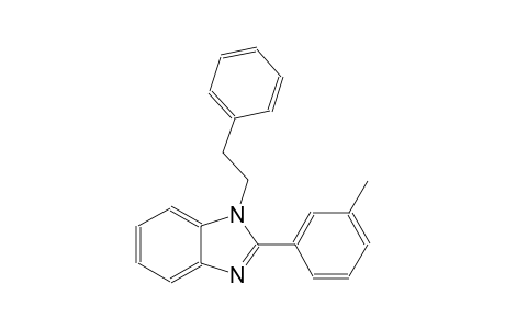 1H-benzimidazole, 2-(3-methylphenyl)-1-(2-phenylethyl)-
