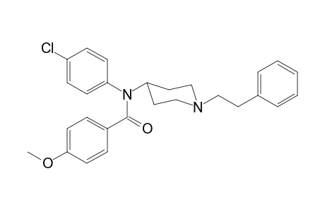 N-(4-Chlorophenyl)-4-methoxy-N-[1-(2-phenylethyl)piperidin-4-yl]benzamide