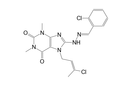 2-chlorobenzaldehyde {7-[(2E)-3-chloro-2-butenyl]-1,3-dimethyl-2,6-dioxo-2,3,6,7-tetrahydro-1H-purin-8-yl}hydrazone