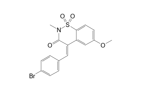 2-METHYL-6-METHOXY-1,2-BENZOTHIAZIN-3-ONE-4-(4'-BROMBENZYLIDENE)-1,1-DIOXIDE