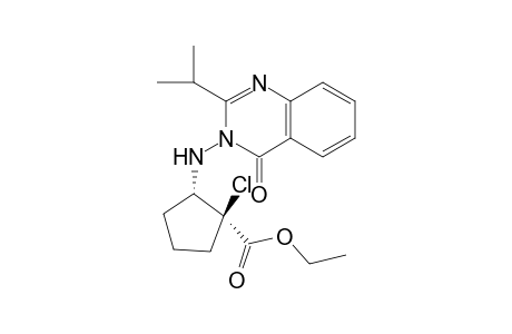 Ethyl 1-.alpha.-[N-(2-isopropyl-4-oxoquinazolin-3-yl)amino]-.beta.-chlorocyclopentanecarboxylate
