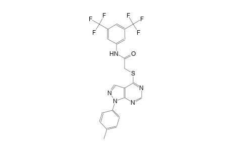 N-[3,5-bis(trifluoromethyl)phenyl]-2-{[1-(4-methylphenyl)-1H-pyrazolo[3,4-d]pyrimidin-4-yl]sulfanyl}acetamide
