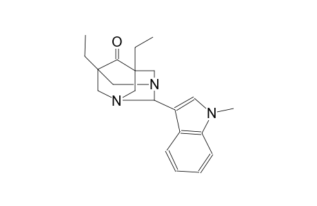 5,7-diethyl-2-(1-methyl-1H-indol-3-yl)-1,3-diazatricyclo[3.3.1.1~3,7~]decan-6-one