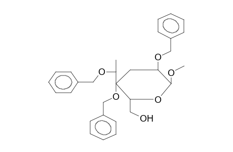 METHYL 2,4-DI-O-BENZYL-3-DEOXY-4C-(L-GLYCERO-1-BENZYLOXYETHYL)-ALPHA-D-GLUCOPYRANOSIDE