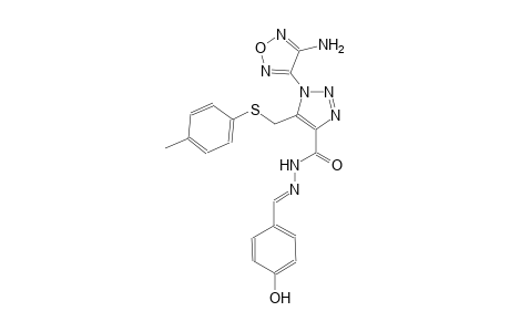1-(4-amino-1,2,5-oxadiazol-3-yl)-N'-[(E)-(4-hydroxyphenyl)methylidene]-5-{[(4-methylphenyl)sulfanyl]methyl}-1H-1,2,3-triazole-4-carbohydrazide