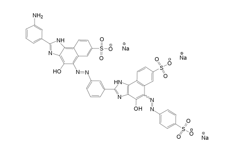 1H-Naphth[1,2-d]imidazole-7-sulfonic acid, 2-[3-[[2-(3-aminophenyl)-4-hydroxy-7-sulfo-1H-naphth[1,2-d]imidazol-5-yl]azo]phenyl]-4-hydroxy-5-[(4-sulfophenyl)azo]-, trisodium salt