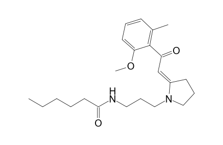 (E)1-(3-Hexanoylaminopropyl)-2-(2-methoxy-6-methylbenzoylmethylene)pyrrolidine