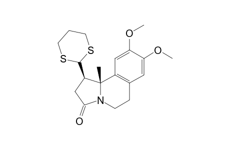 (1R,10bR)-(+)-1-[1,3-Dithian-2-yl]-8,9-dimethoxy-10b-methyl-1,5,6,10b-tetrahydropyrrolo[2,1-a]isoquinolin-3-one