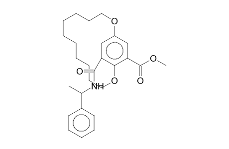 18-(1-Phenylethylcarbamoyl)-2,13-dioxabicyclo[12.2.2]octadeca-1(17),14(18),15-triene-15-carboxylic acid, methyl ester