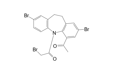4-acetyl-5-(bromoacetyl)-2,8-dxbromo-10,11-dihydro-5H-dibenz[b,f]azepine