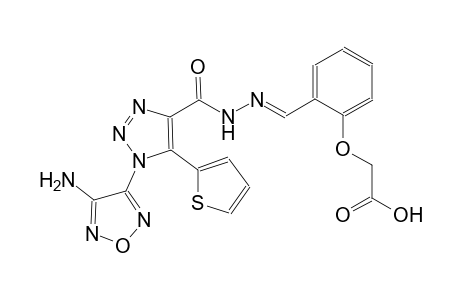 {2-[(E)-({[1-(4-amino-1,2,5-oxadiazol-3-yl)-5-(2-thienyl)-1H-1,2,3-triazol-4-yl]carbonyl}hydrazono)methyl]phenoxy}acetic acid