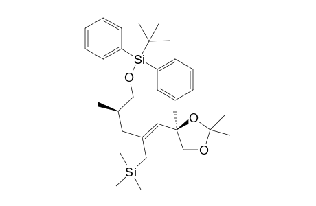 (+)-(4E)-(2R)-1-[(tert-Butyldiphenylsilyl)oxy]-2-methyl-5-[(4'R)-2',2',4'-trimethyl-1',3'-diocolane-4'-yl]-4-(trimethylsilylmethyl)pent-4-ene