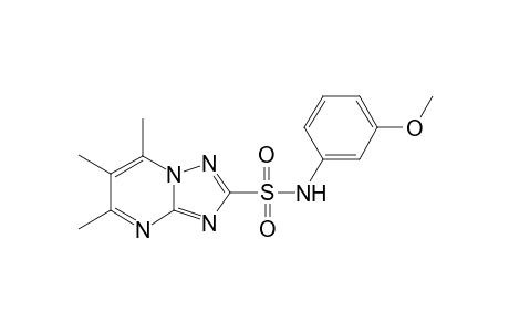 5,6,7-Trimethyl-[1,2,4]triazolo[1,5-a]pyrimidine-2-sulfonic acid (3-methoxy-phenyl)-amide