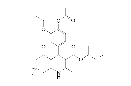 4-(4-acetoxy-3-ethoxy-phenyl)-5-keto-2,7,7-trimethyl-1,4,6,8-tetrahydroquinoline-3-carboxylic acid sec-butyl ester