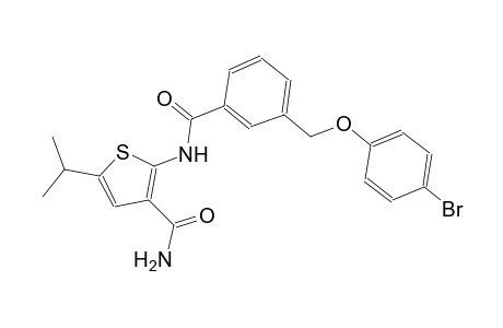 2-({3-[(4-bromophenoxy)methyl]benzoyl}amino)-5-isopropyl-3-thiophenecarboxamide