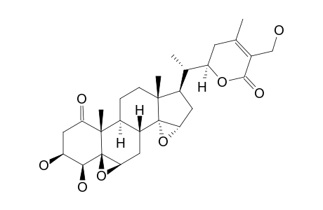 WITHAOXYLACTONE;3-BETA,4-BETA-DIHYDROXY-5-BETA,6-BETA,14-ALPHA,15-ALPHA-DIEPOXY-1-OXOWITHA-24-ENOLIDE