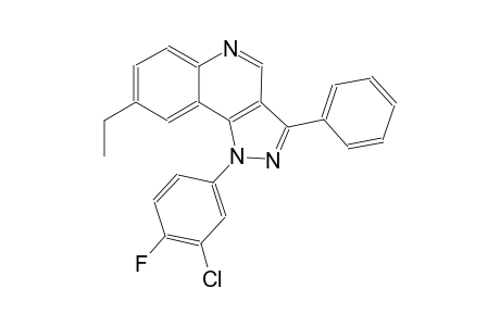 1-(3-chloro-4-fluorophenyl)-8-ethyl-3-phenyl-1H-pyrazolo[4,3-c]quinoline