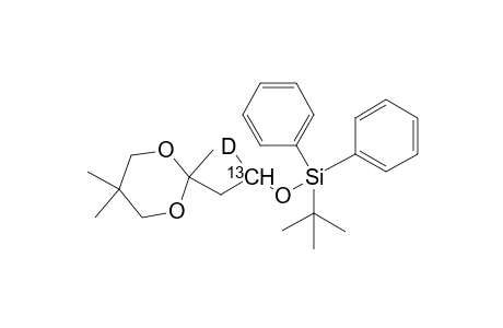 (R)-tert-Butyldiphenyl((1-13C,1-2H)-2-(2,5,5-trimethyl-1,3-dioxan-2-yl)ethoxy)silane
