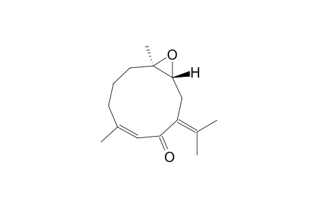 11-Oxabicyclo[8.1.0]undec-5-en-4-one, 6,10-dimethyl-3-(1-methylethylidene)-, (1R*,5Z,10R*)-(.+-.)-